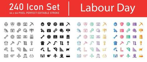 Labour Day Icon Pack vector