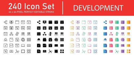 paquete de iconos de desarrollo vector