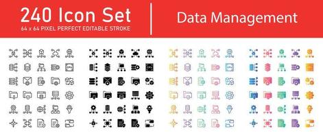 Data Management Icon Pack vector