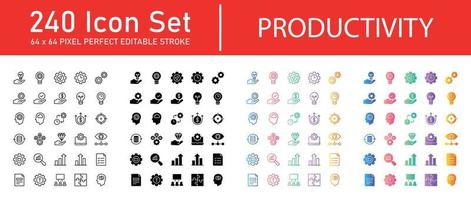 Productivity Icon Pack vector