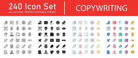 Copywriting Icon Pack vector