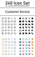 paquete de iconos de servicio al cliente vector