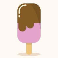 icono helado de chocolate y fresa vector