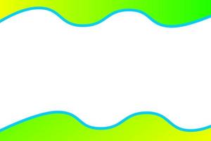 Curved background on top and bottom with green and yellow gradient nice vector