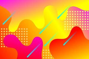 Background fluid shapes composition colorful with elegant dots vector