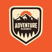 plantilla de diseño de logotipo de conjunto de emblema de camping al aire libre de aventura vector