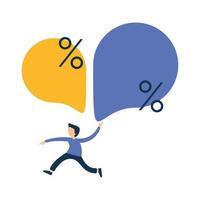 A Business Chart Graph Diagram Report with Muslim Character vector