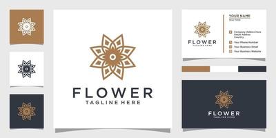 Flower logo vector design template.