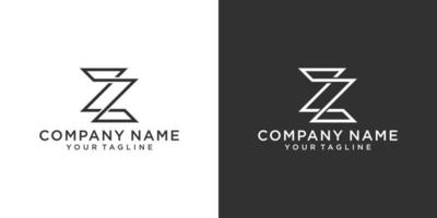 vector de diseño de logotipo de monograma de letra z o zz.