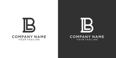 LB or BL initial letter logo design vector