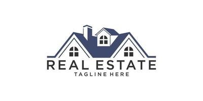 Roof and home logo vector design concept. Real estate logo