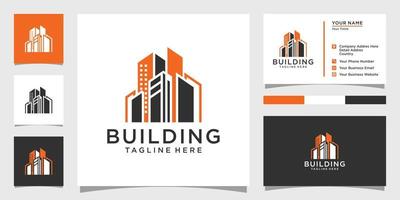 Building idea vector logo design template.