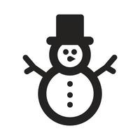 snowman illustration, winter, icon. vector