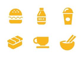 vector design, delicious food and drink icon set