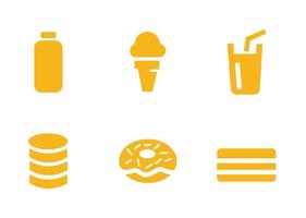 vector design, delicious food and drink icon set