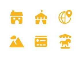 vector design, travel and vacation shape icon set
