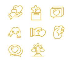 vector design, favorite or love item shape icon set