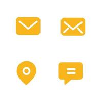 vector design message shape icon set