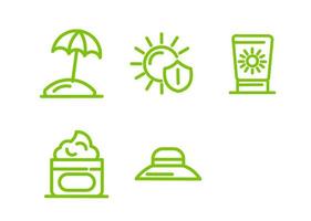 vector design, beach vacation shape icon set