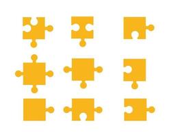 vector design, puzzle shape icon set