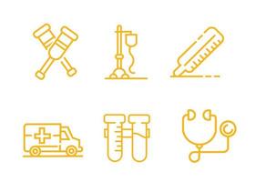 vector design, medical device icon or symbol set