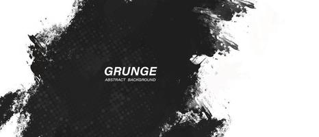 Black and white abstract grunge background with halftone style. vector