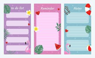 Journal Template Summer Holiday vector