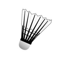 simple vector black and white shuttlecock