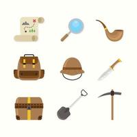 Set of Treasure Hunter Icons vector