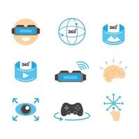 Set of Augmented Reality Icons vector