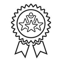 Reputation line art vector icon for apps or websites