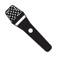 Wireless dynamic microphone flat vector icon for apps and websites