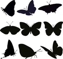 Butterfly silhouette background vector