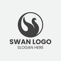 logotipo de cisne, logotipo de cisne vector