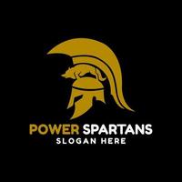 Spartan warrior symbol, emblem. Spartan helmet logo, Spartan Greek gladiator helmet logo vector
