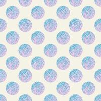 Pink and blue seamless polka dot pattern vector