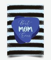 Happy mothers day vector greetings card. Mother's day text in shape frame concept design in white pattern background