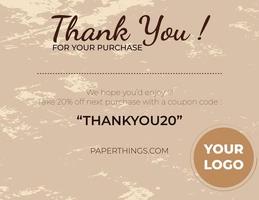 thank you card business vector