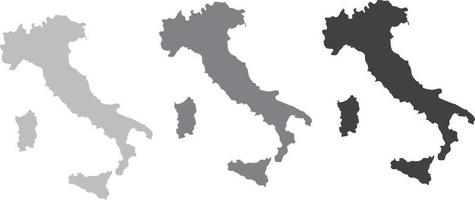 Vector Italy Map card paper