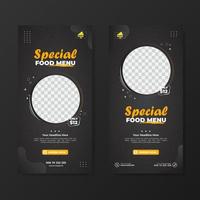 Special food menu promotion banner template vector