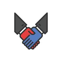 Hand Shake Icon Vector Illustration .