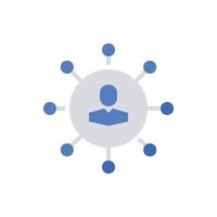People Network Icon Vector Illustration .