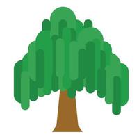 árbol icono vector ilustración, madera, naturaleza