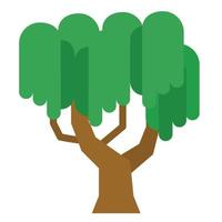 árbol icono vector ilustración, madera, naturaleza