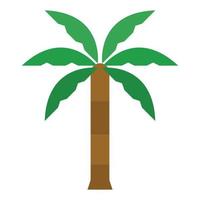 Coconut Tree Icon Vector Illustration, Wood, Nature