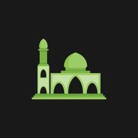 icono de la mezquita. ilustración de la mezquita. logotipo de la mezquita. símbolo de la mezquita de ramadan kareem. signo simple de vector de mezquita.