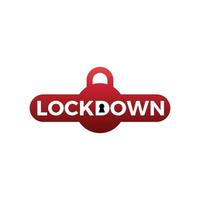 Lockdown icon. Lockdown sign vector illustration, social distancing, a symbol for prevention from coronavirus.