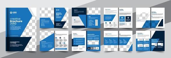 Corporate company profile brochure annual report booklet business proposal layout concept design vector