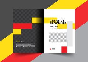 corporate company profile brochure annual report booklet proposal cover page layout concept design vector