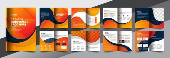 folleto de perfil de empresa corporativa folleto de informe anual diseño de concepto de diseño de propuesta comercial vector